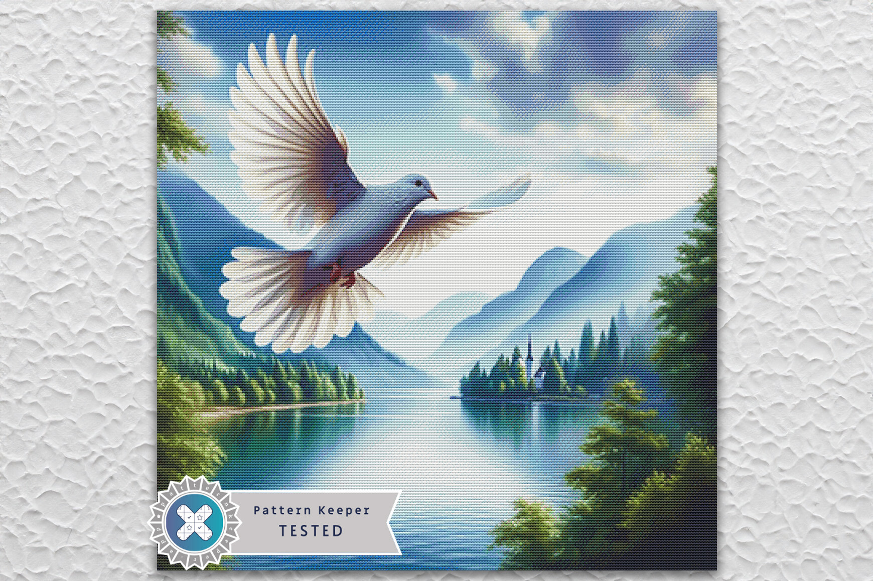 Pigeon Landscape Cross Stitch Pattern