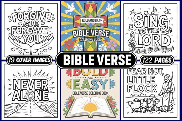Bold and Easy Bible Verse Coloring Pages