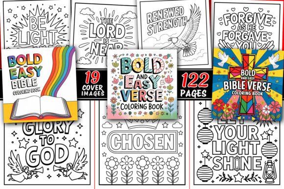 Bold and Easy Bible Verse Coloring Pages