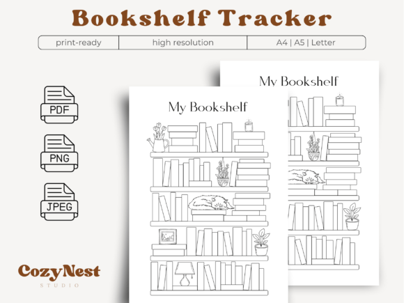 Bookshelf Tracker | Reading Journal PDF