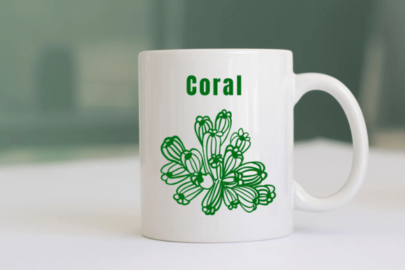 Coral Doodle Font PNG with transparent background - Preview 6