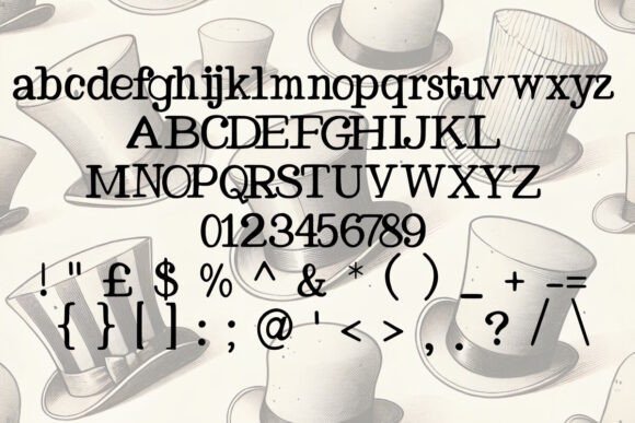 Dented Top Hat Font - Preview 1