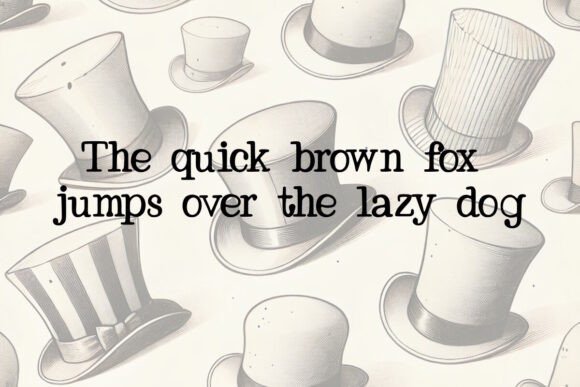 Dented Top Hat Font - Preview 2