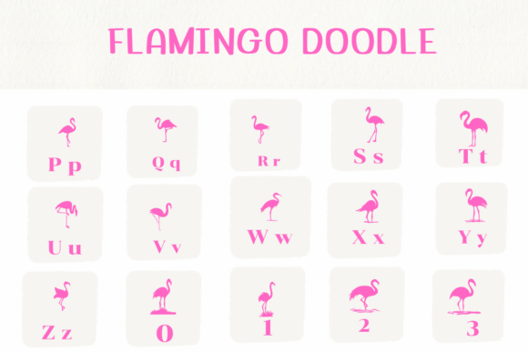 Flamingo Doodle Font - Preview 2