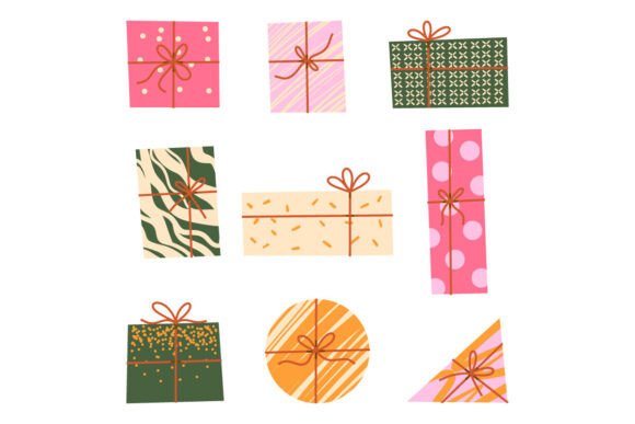 Hand Drawn Gift Box Festive Present