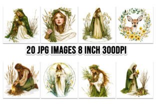 Imbolc Celtic Goddess Wheel of the Year Graphic by Digital Magpie ...