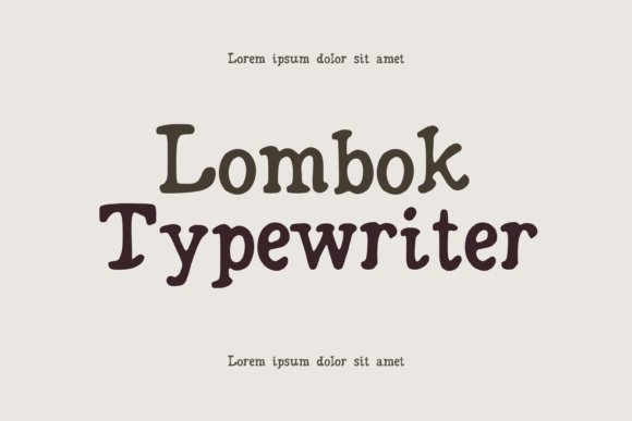 Lombok Typewriter Font by Deedeetype preview