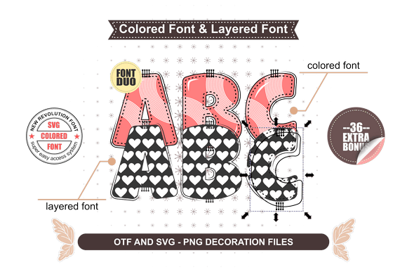 Love Bundle Font PNG with transparent background - Preview 1