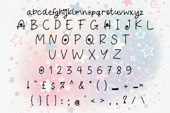 My Little Star Font PNG with transparent background - Preview 1