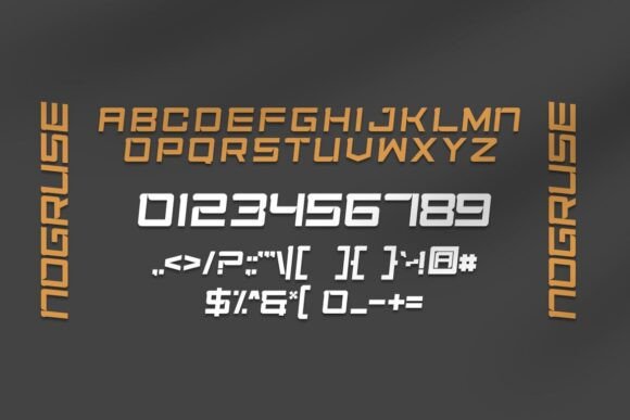Nogruse Font PNG with transparent background - Preview 1
