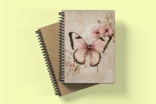 Shabby Chic Pink Butterfly Paper Graphic by mirazooze · Creative Fabrica