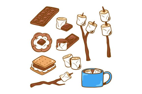 Toasted Marshmallow and S’mores Campfire
