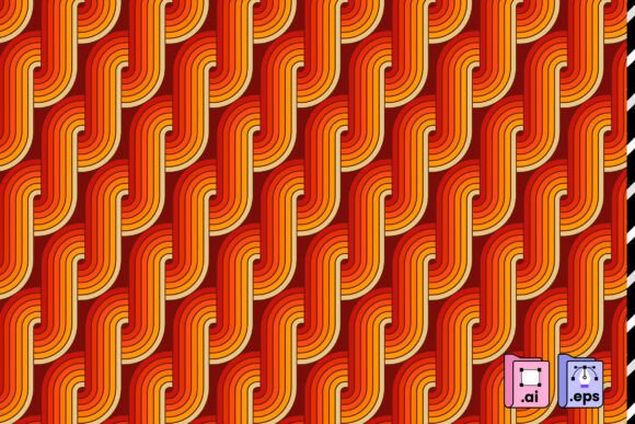 70s Vintage Retro Twist Pattern