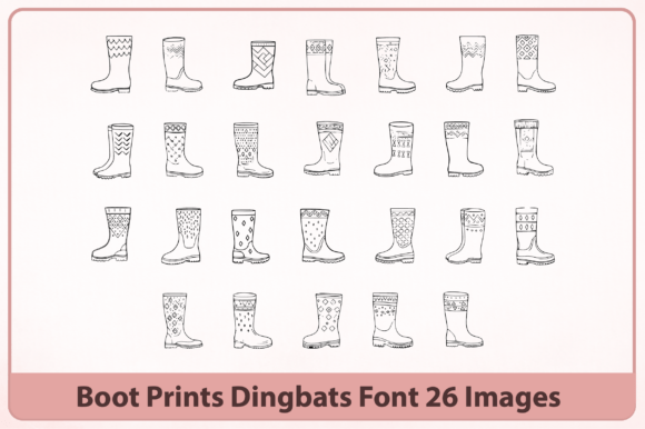Boot Prints Font - Preview 1