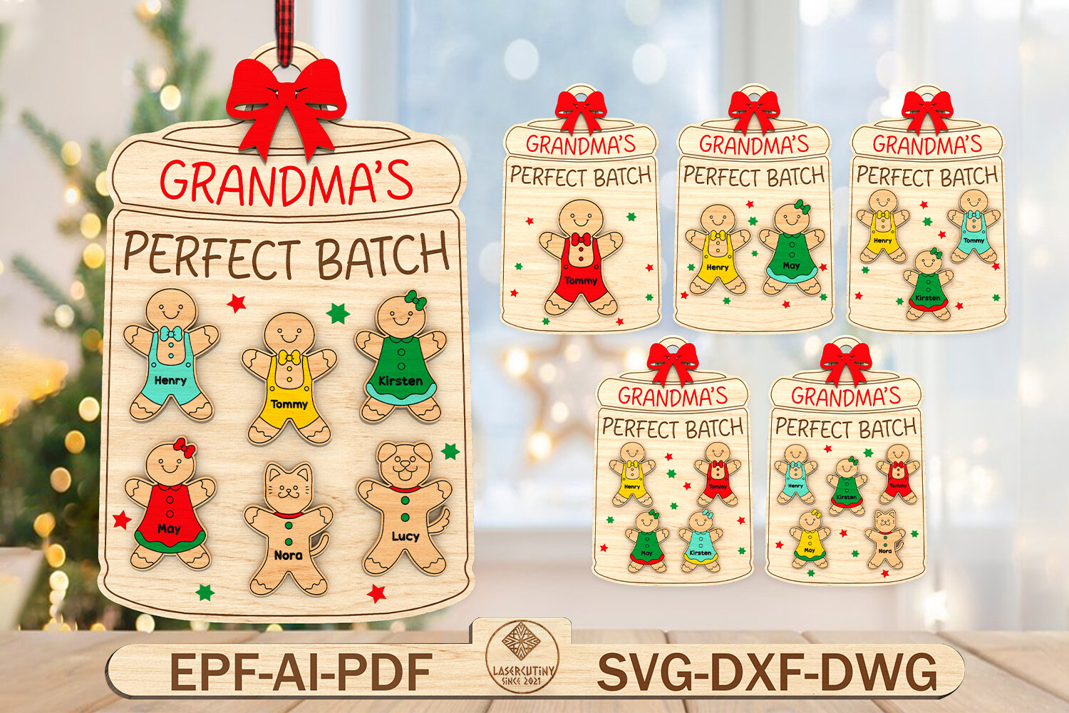 Christmas Gingerbread Ornament Svg