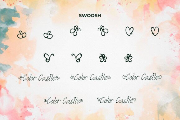 Color Castle Font PNG with transparent background - Preview 6