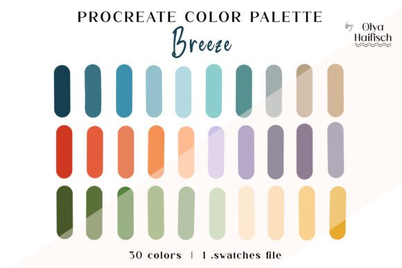 Cute Modern Procreate Color Palette