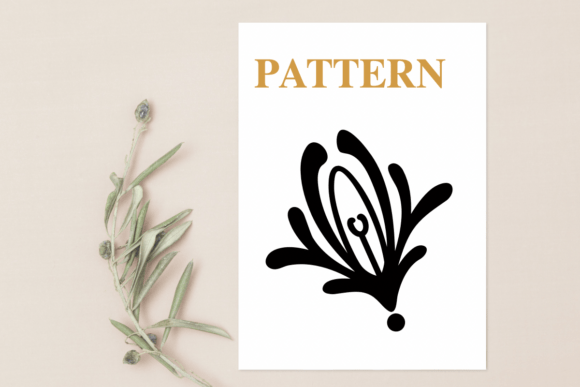 Damask Pattern Font PNG with transparent background - Preview 5