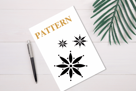 Damask Pattern Font PNG with transparent background - Preview 6