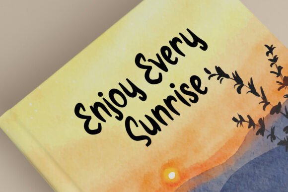 Diary Sunrise Font PNG with transparent background - Preview 2