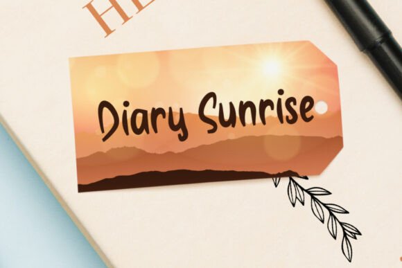 Diary Sunrise Font PNG with transparent background - Preview 6