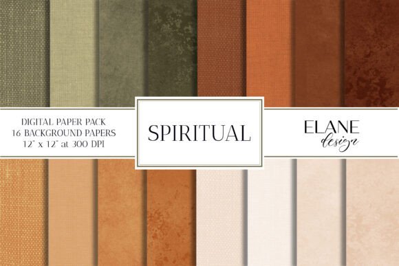 Earth Tones Digital Paper, Nature Colors