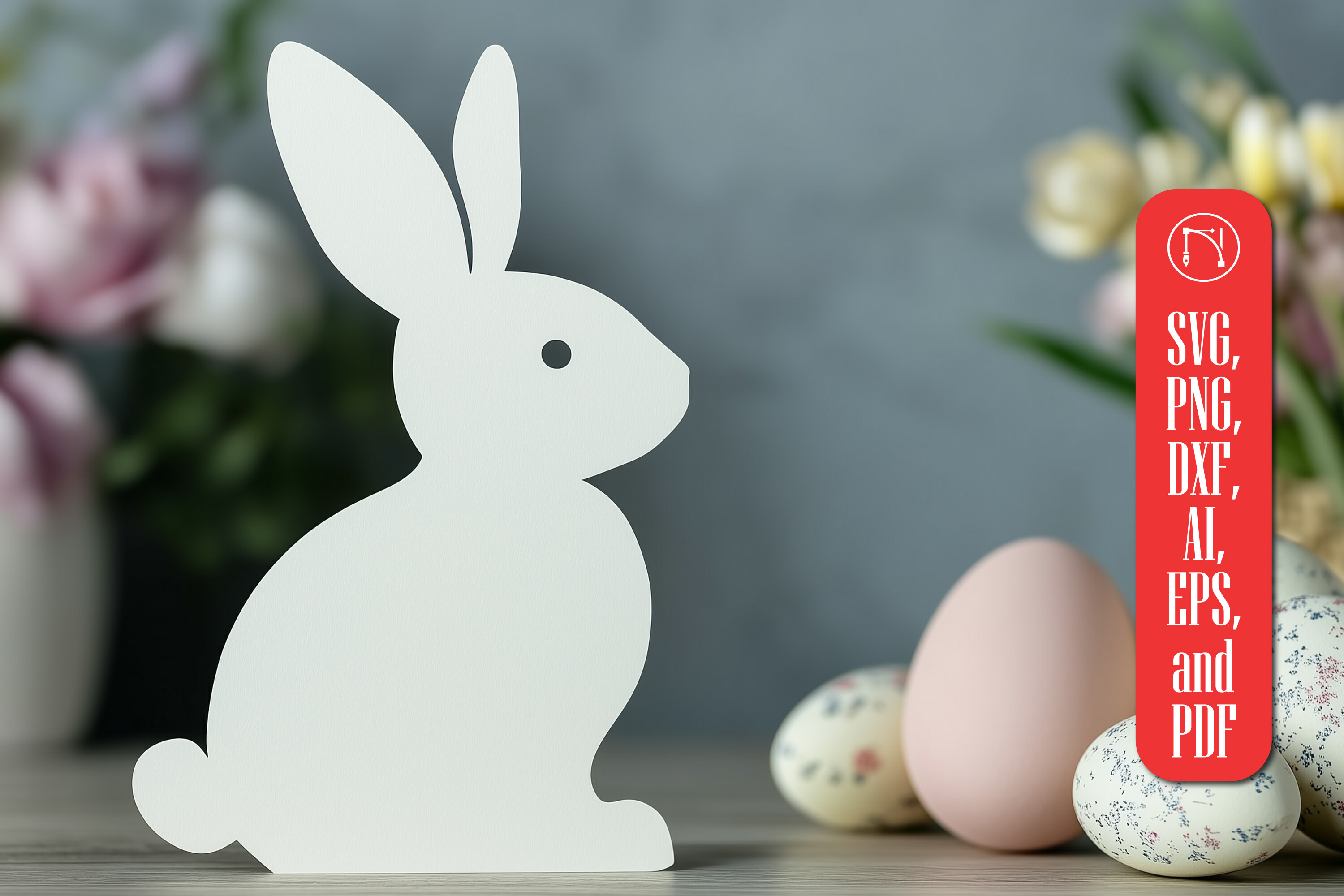 Easter Bunny Paper Cut SVG Cut File · Creative Fabrica