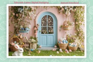 Fairytale Easter Digital Backdrop PNG