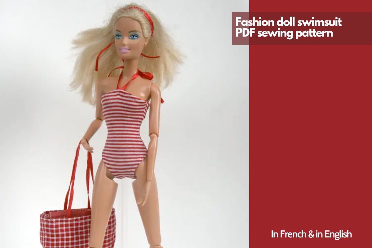 Fashion Doll Swimsuit Sewing Pattern