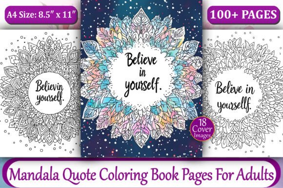 Mandala Quote Coloring Book Pages-KDP