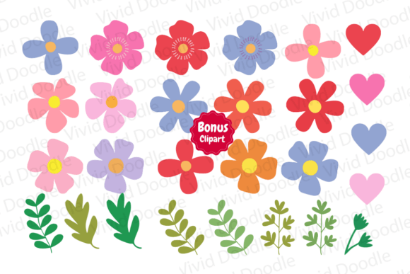 Mother's Day Flowers Font PNG with transparent background - Preview 1