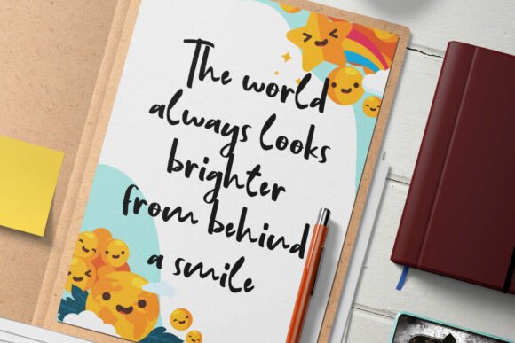 Pure Smile Font PNG with transparent background - Preview 2