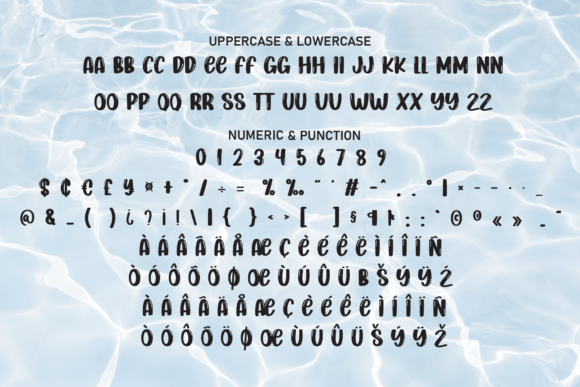 Simple Water Font font preview - 6