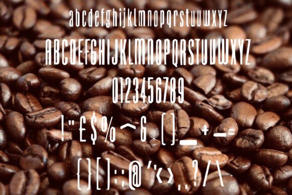 Skinny Latte Font PNG with transparent background - Preview 1