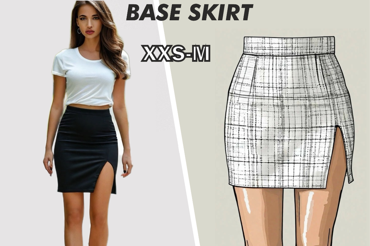 Split Skirt Pattern DIY Oli Basic Skirt