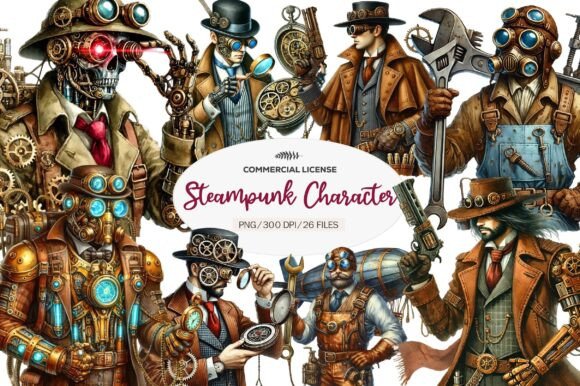 Steampunk Character Clipart