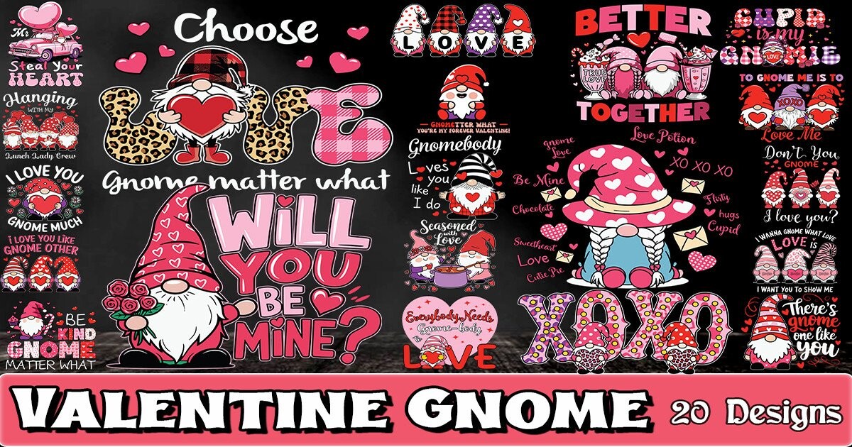 Valentine Gnome SVG Bundle Bundle · Creative Fabrica