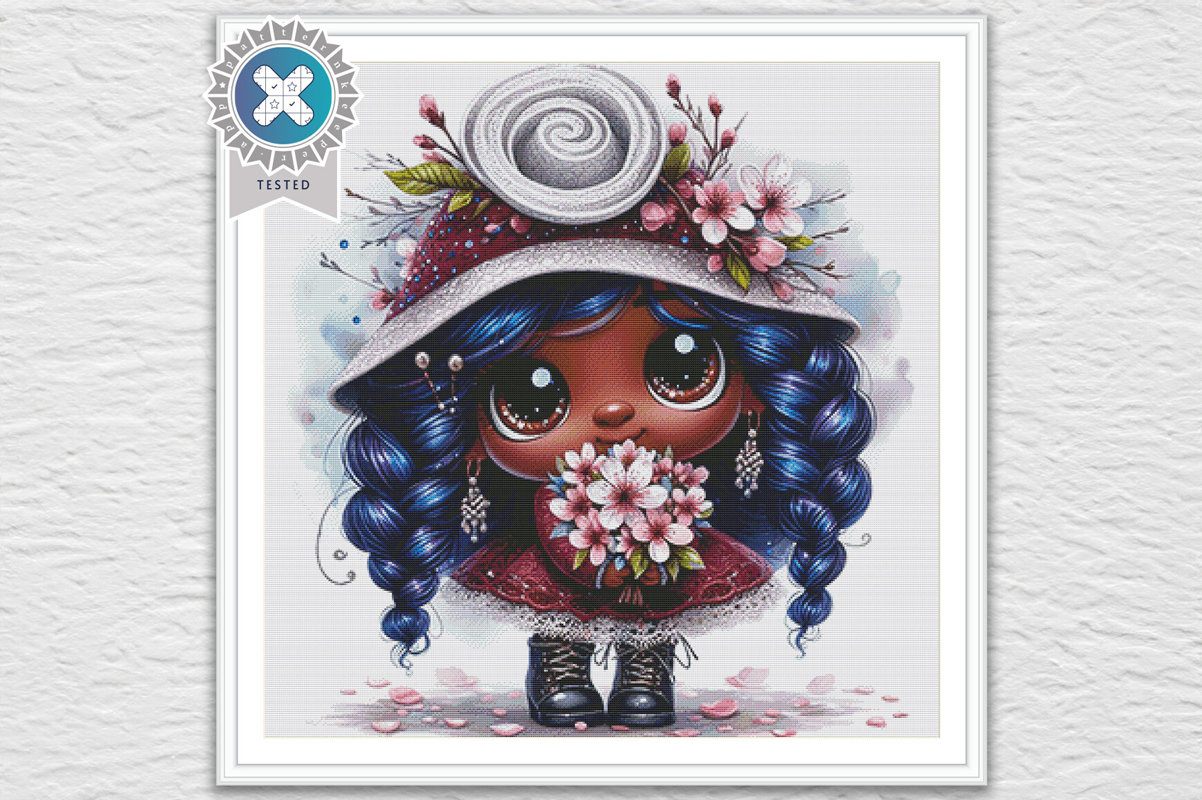 African Fairy Cross Stitch Pattern PDF