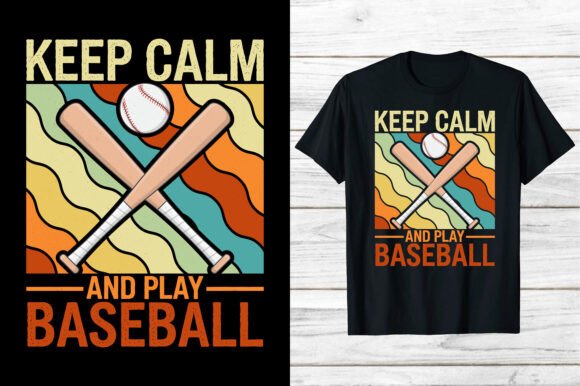 Preview of Baseball Sports Keep Calm and Play Eps T-shirt, sticker, and sublimation design