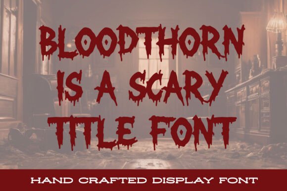Bloodthorn Font PNG with transparent background - Preview 2