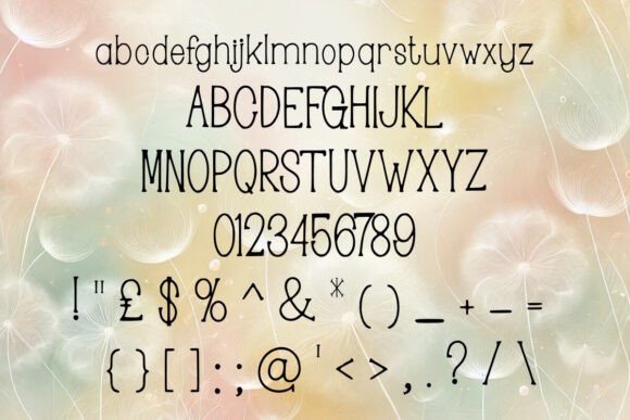 Dandelion Daydream Font PNG with transparent background - Preview 1