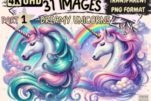 Dreamy Unicorns P1 Clipart Graphic by Wonders Artist · Creative Fabrica