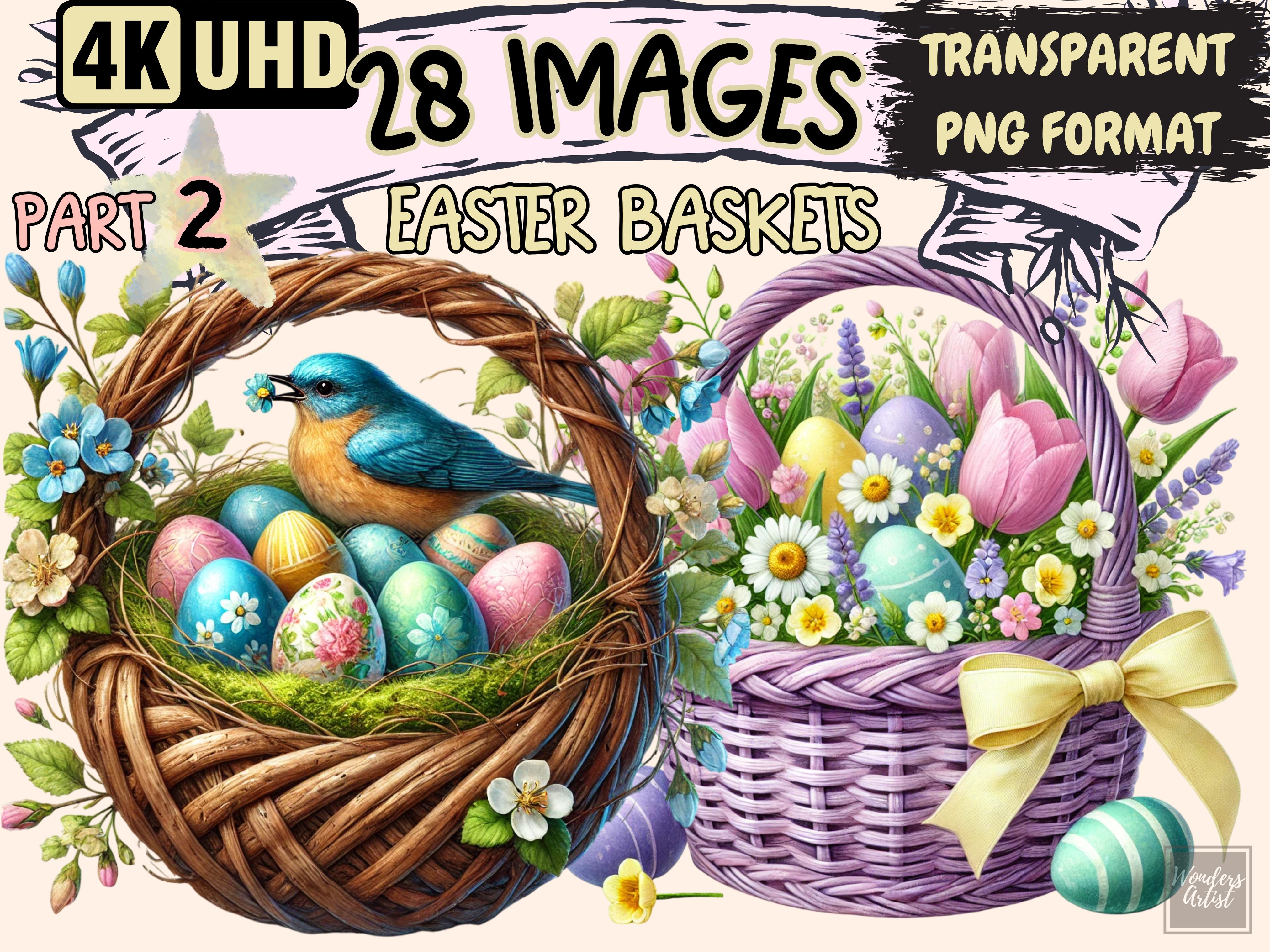 Easter Baskets P2 Clipart Graphic by Wonders Artist · Creative Fabrica