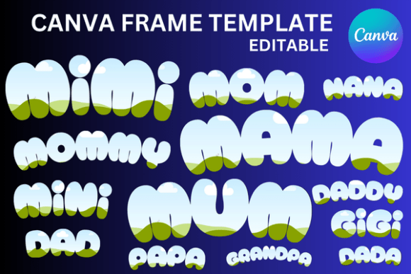 Family Names Canva Custom Frame Template