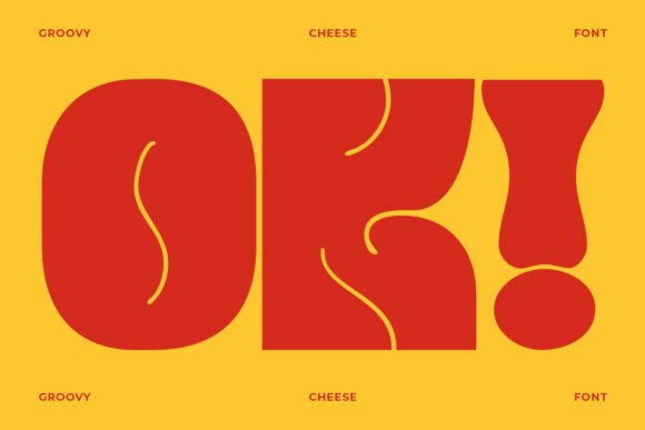 Groovy Cheese Font PNG with transparent background - Preview 3