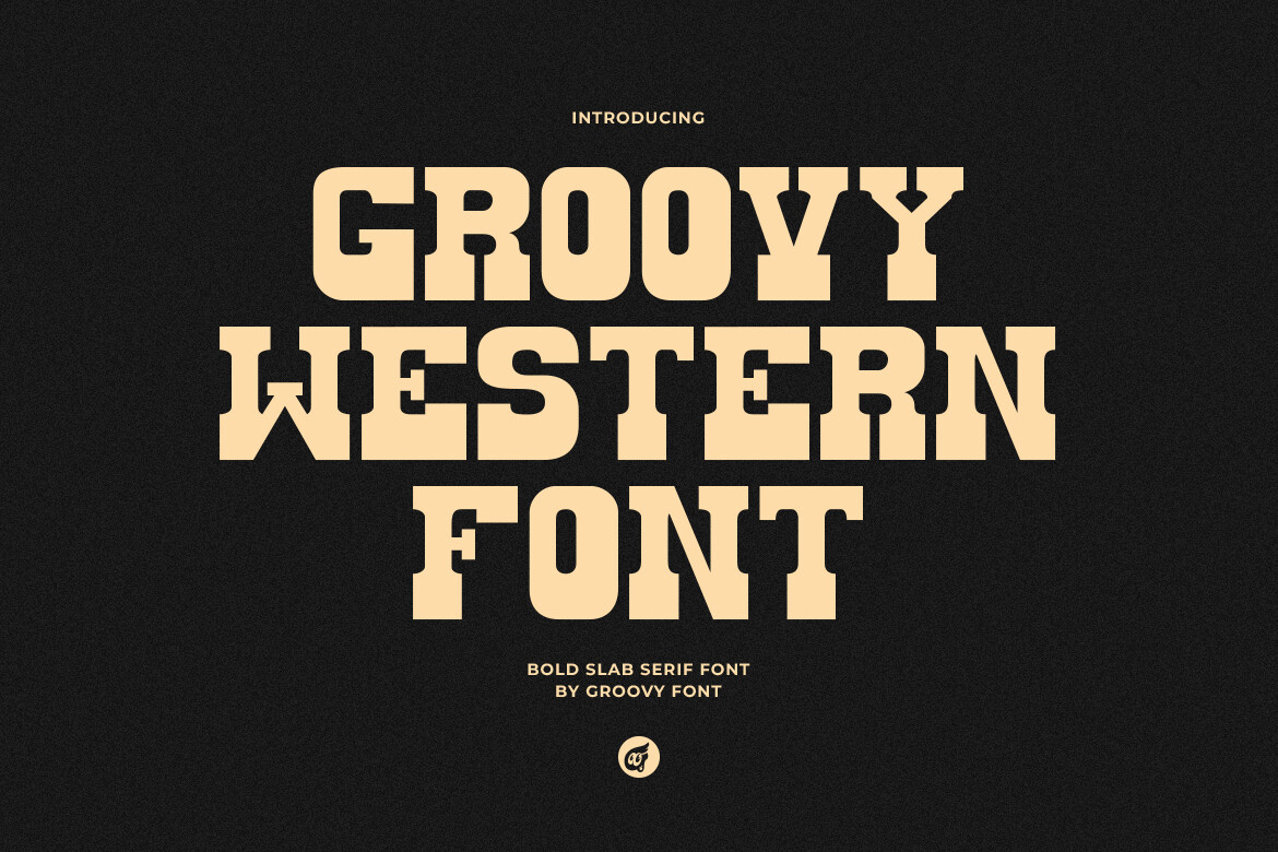 Groovy Western Font preview — typewriter meets western slab serif font