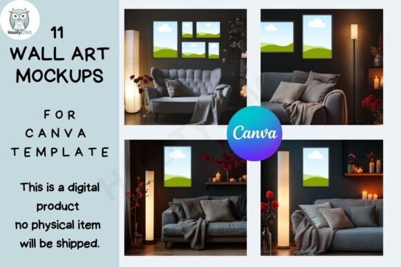 11 Wall Art Mockups - Canva Mockups