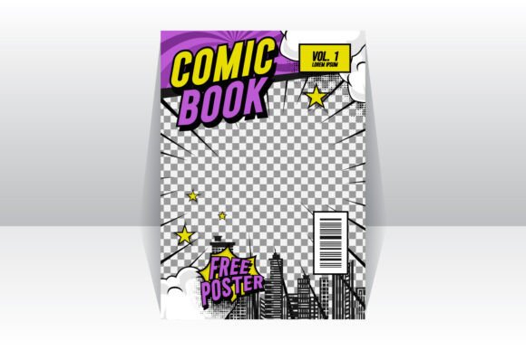 Simple Comic Magazine Background Square Simple Comic Cover Front Page Lay Graphic by Muhammad Rizky ...