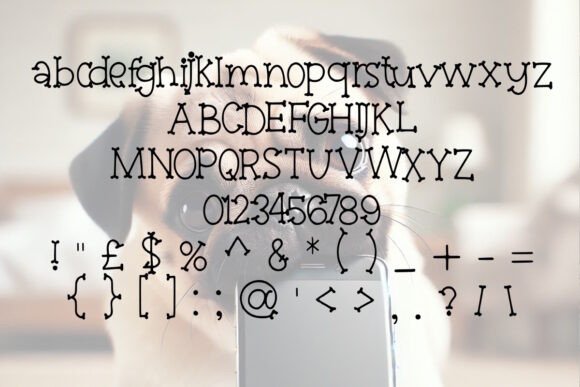 Dog and Bone Font PNG with transparent background - Preview 1