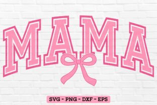 Mama Coquette Bow PNG SVG Mom Pink Bow Graphic by GraphicsTreasures ...